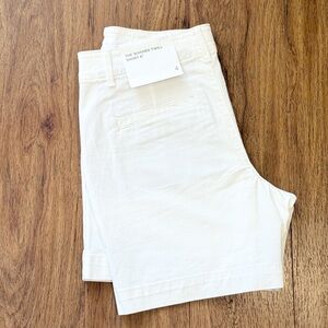 NWT LOFT White Washed Twill Shorts 6" Inseam Size 4